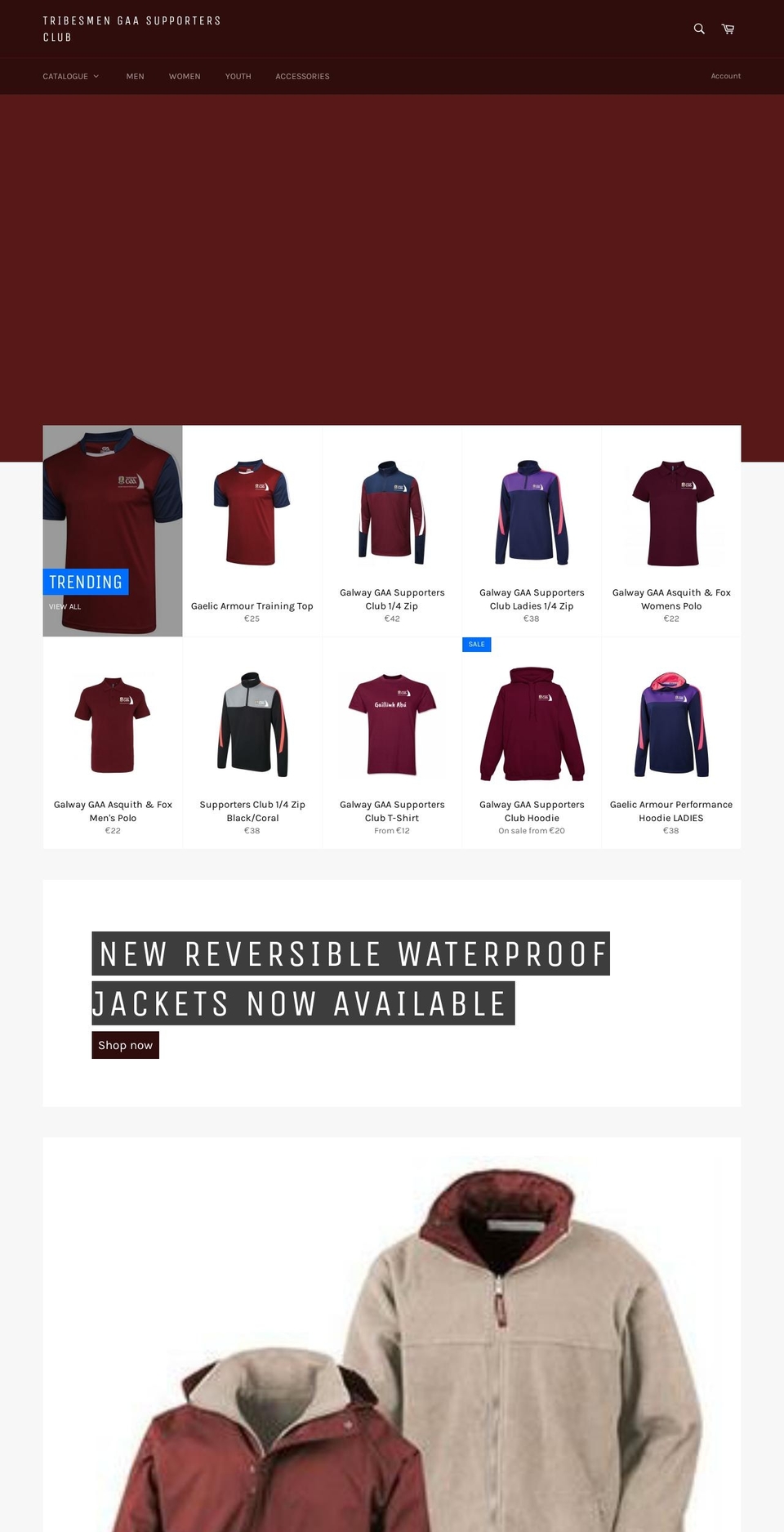 tribesmengaa.com — Shopify storefront screenshot
