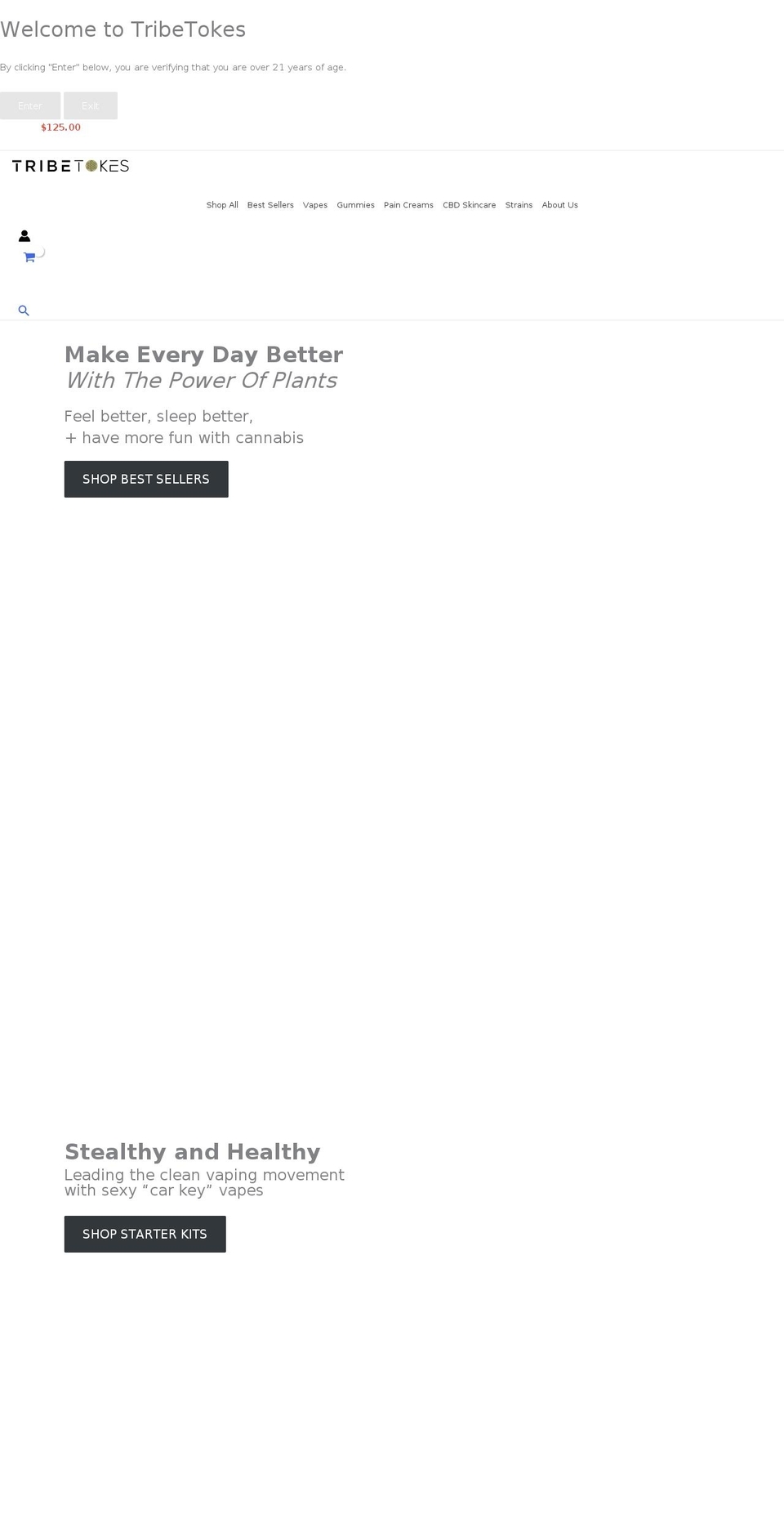 tribetokes.myshopify.com — Shopify storefront screenshot