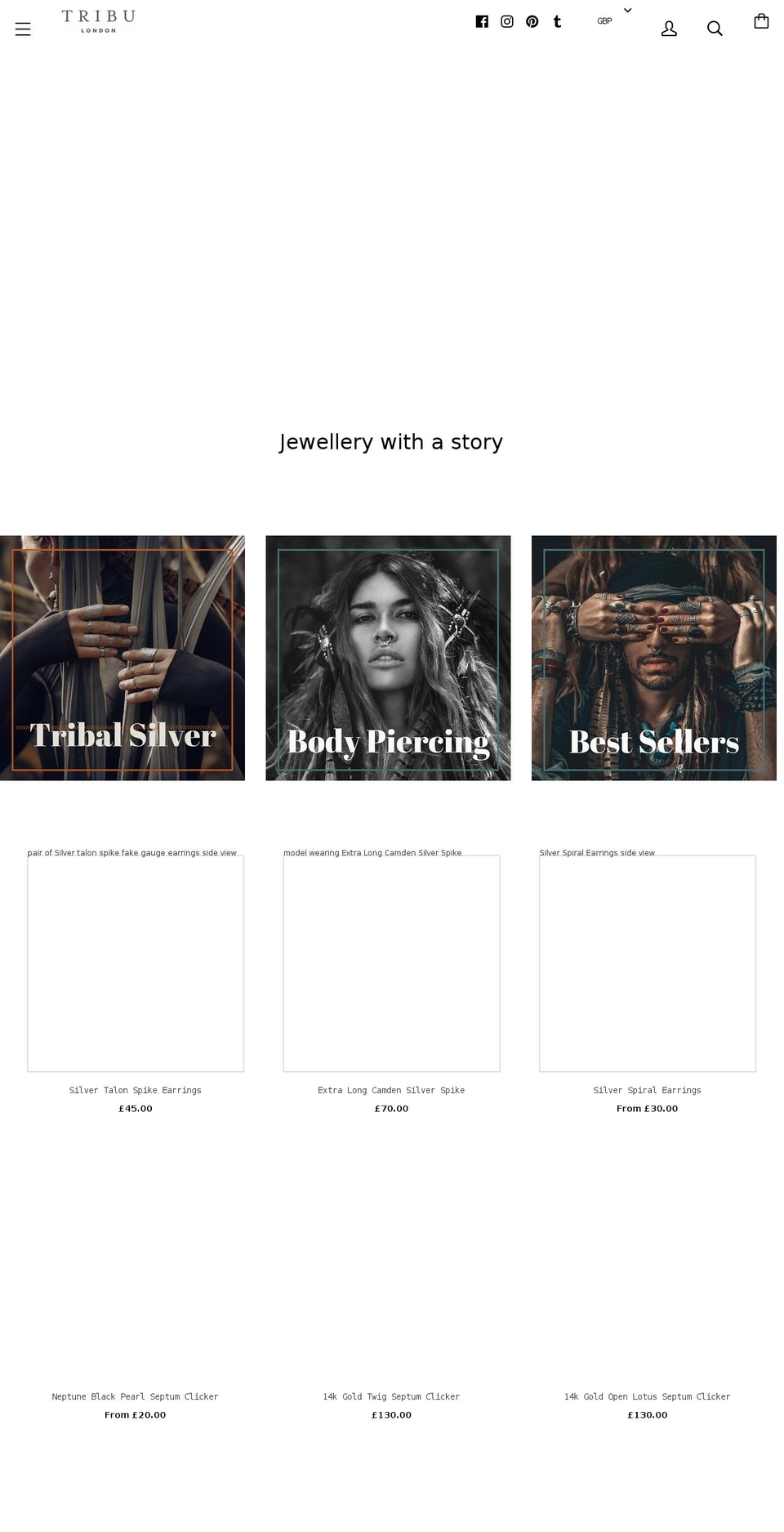tribulondon.net shopify website screenshot