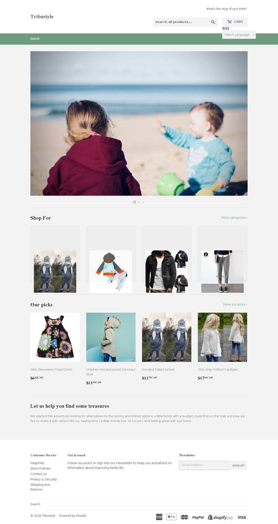 tribustyle.com — Shopify storefront screenshot
