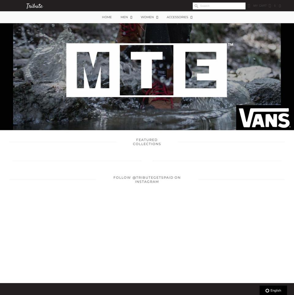 tribute.nyc shopify website screenshot