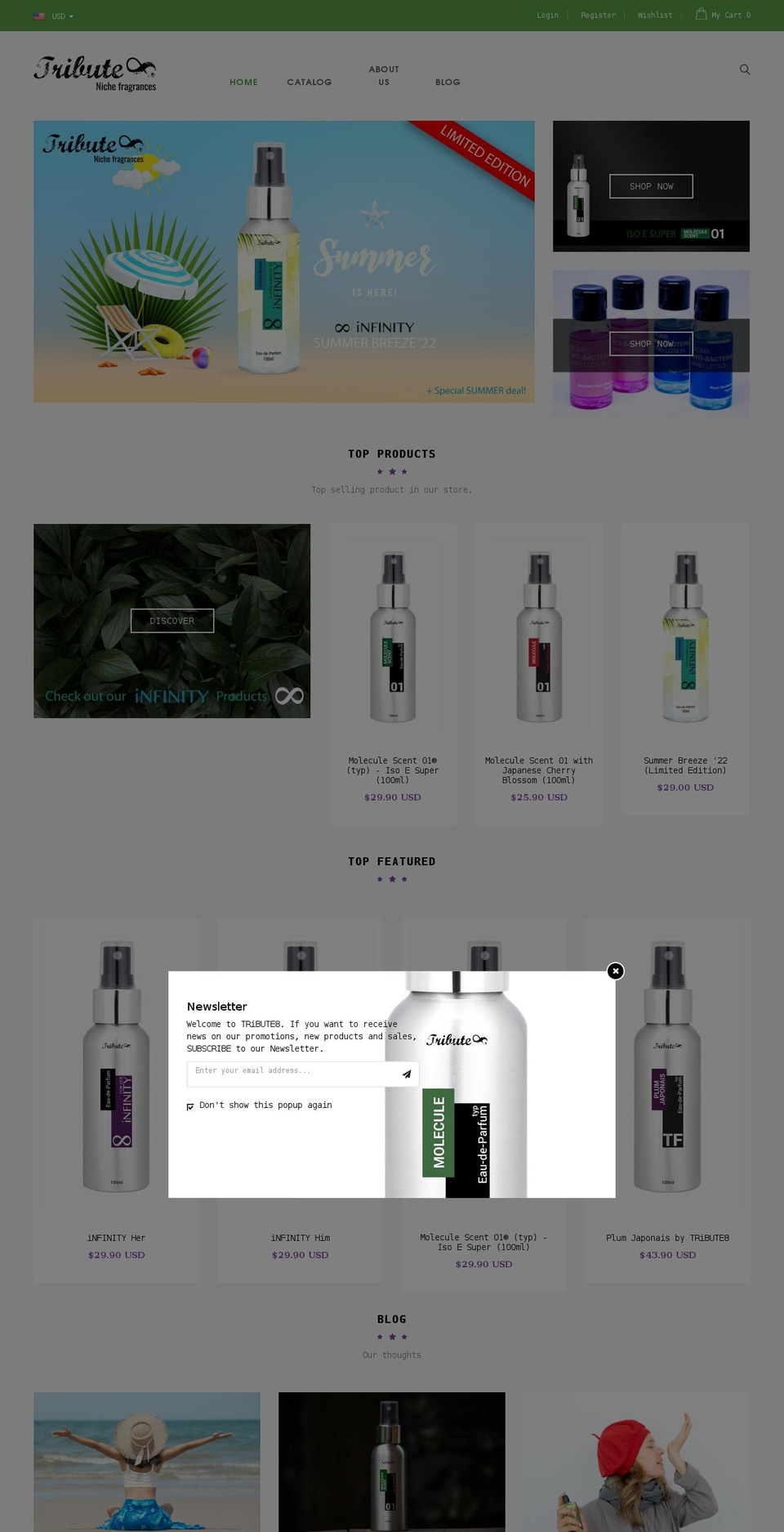 tribute8.com shopify website screenshot