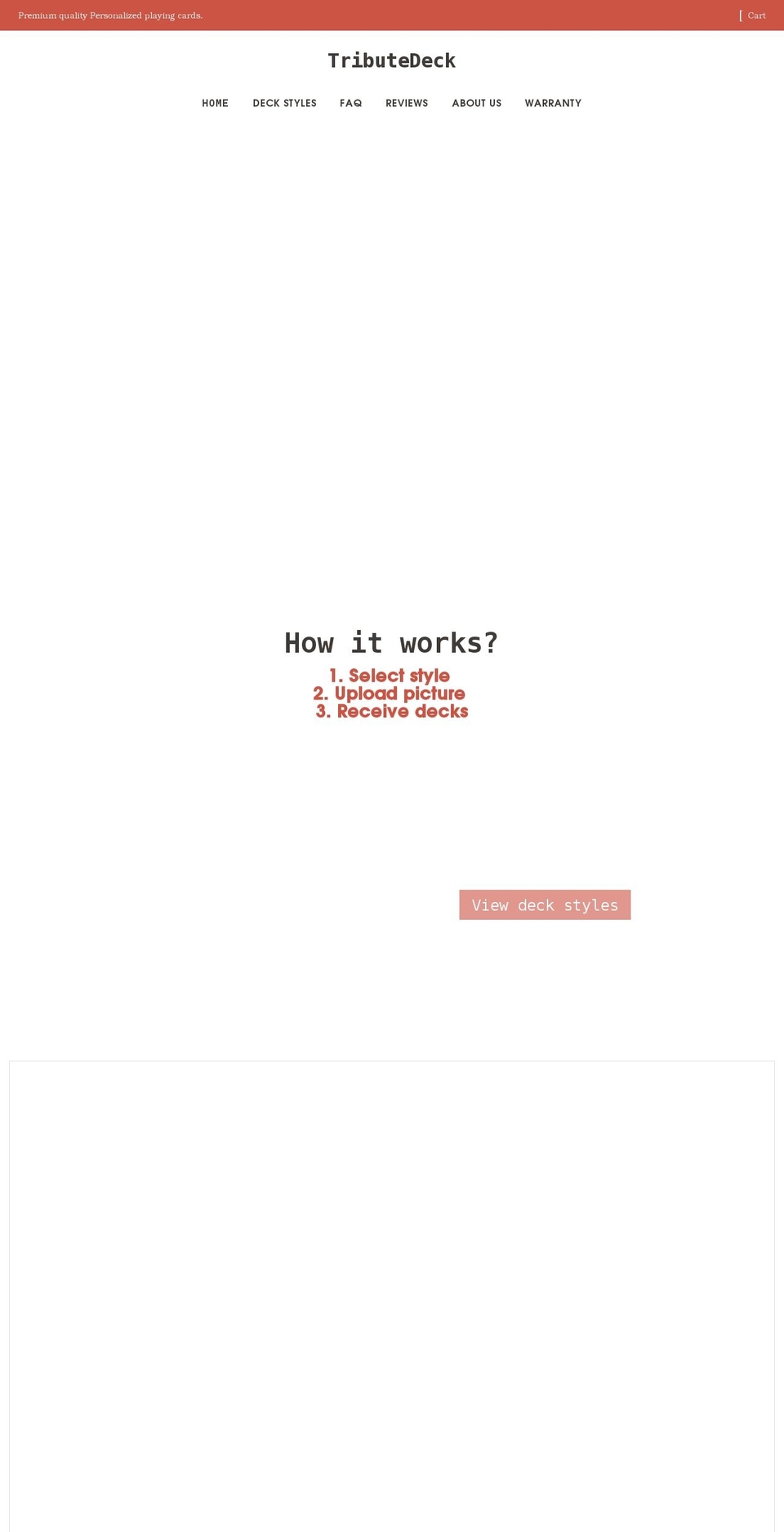 tributedeck.com shopify website screenshot