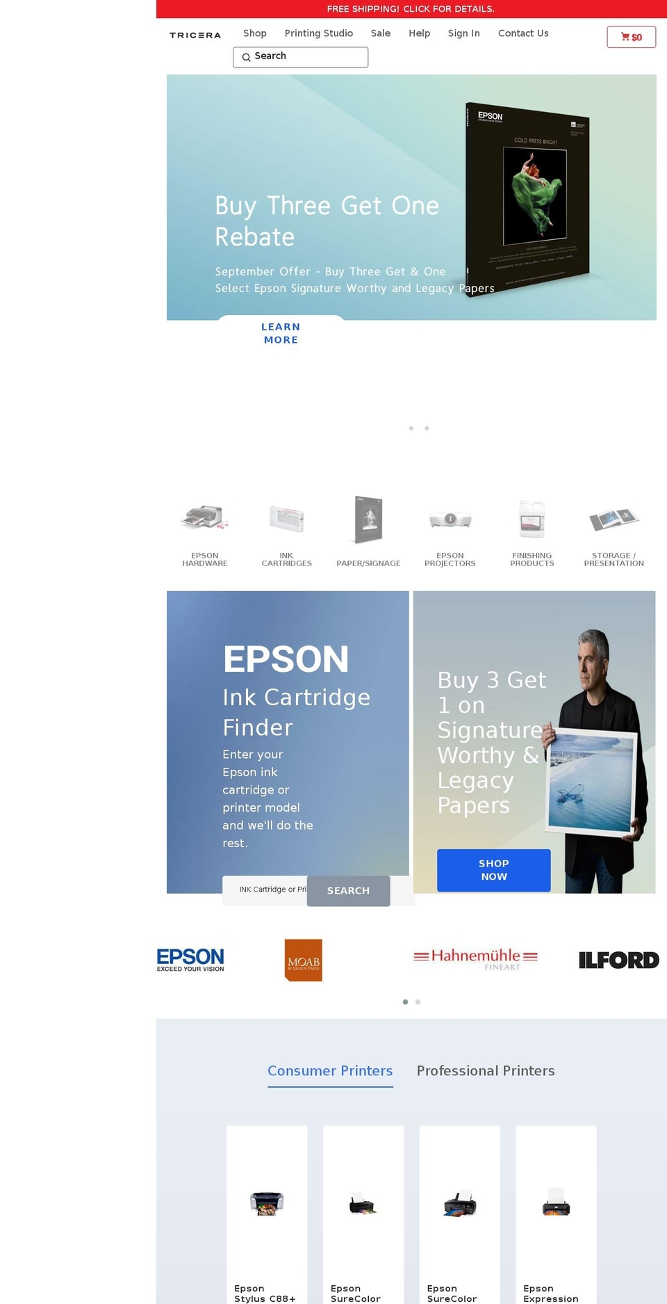 Brook Shopify theme site example triceraimaging.com