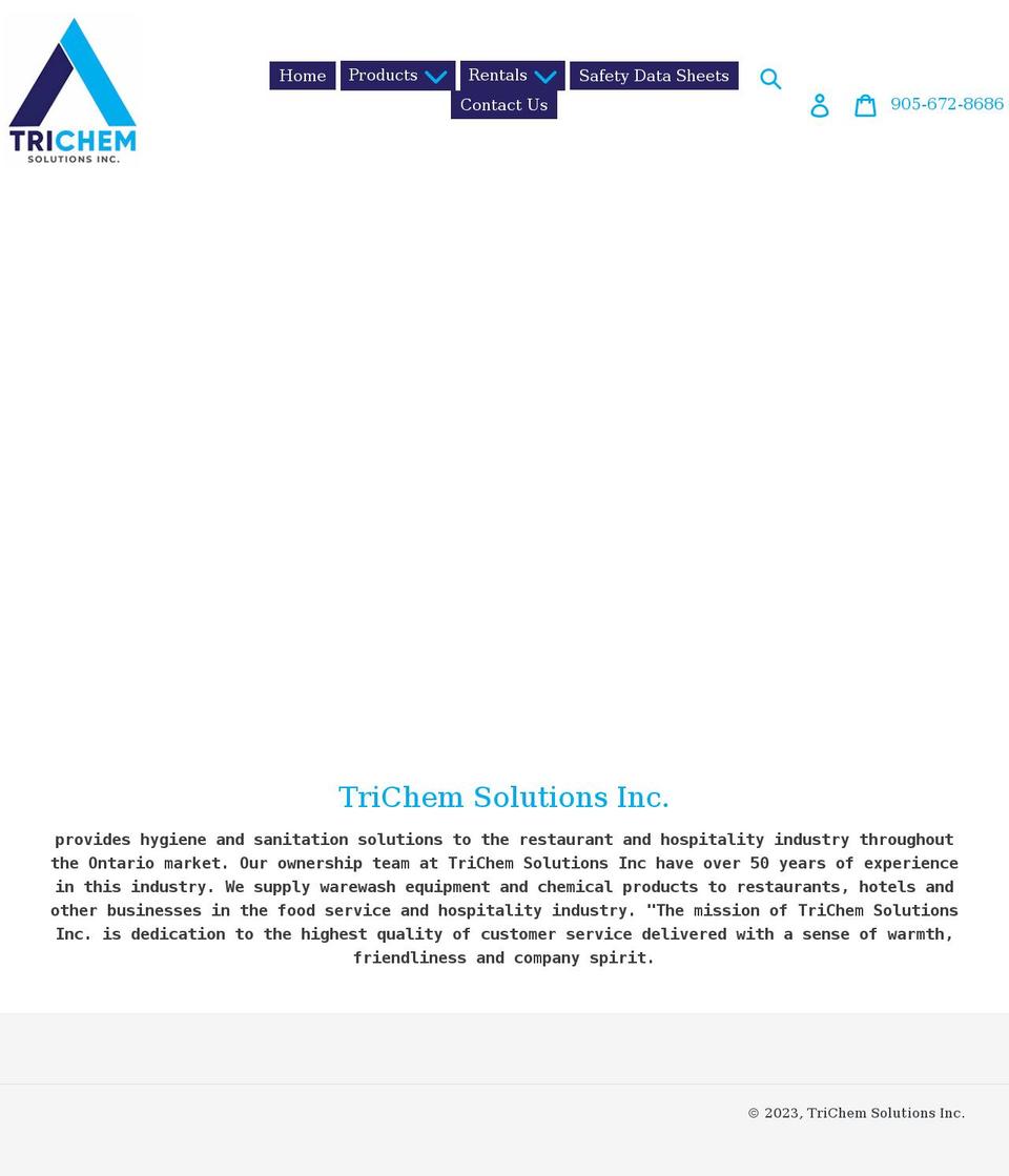 trichemsolutions.com shopify website screenshot