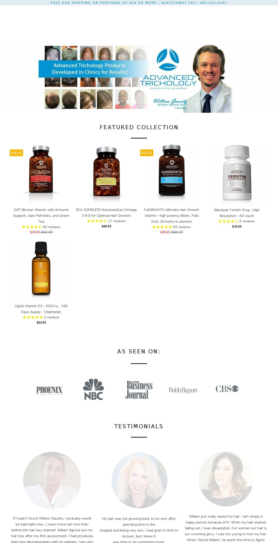trichology.com — Shopify storefront screenshot