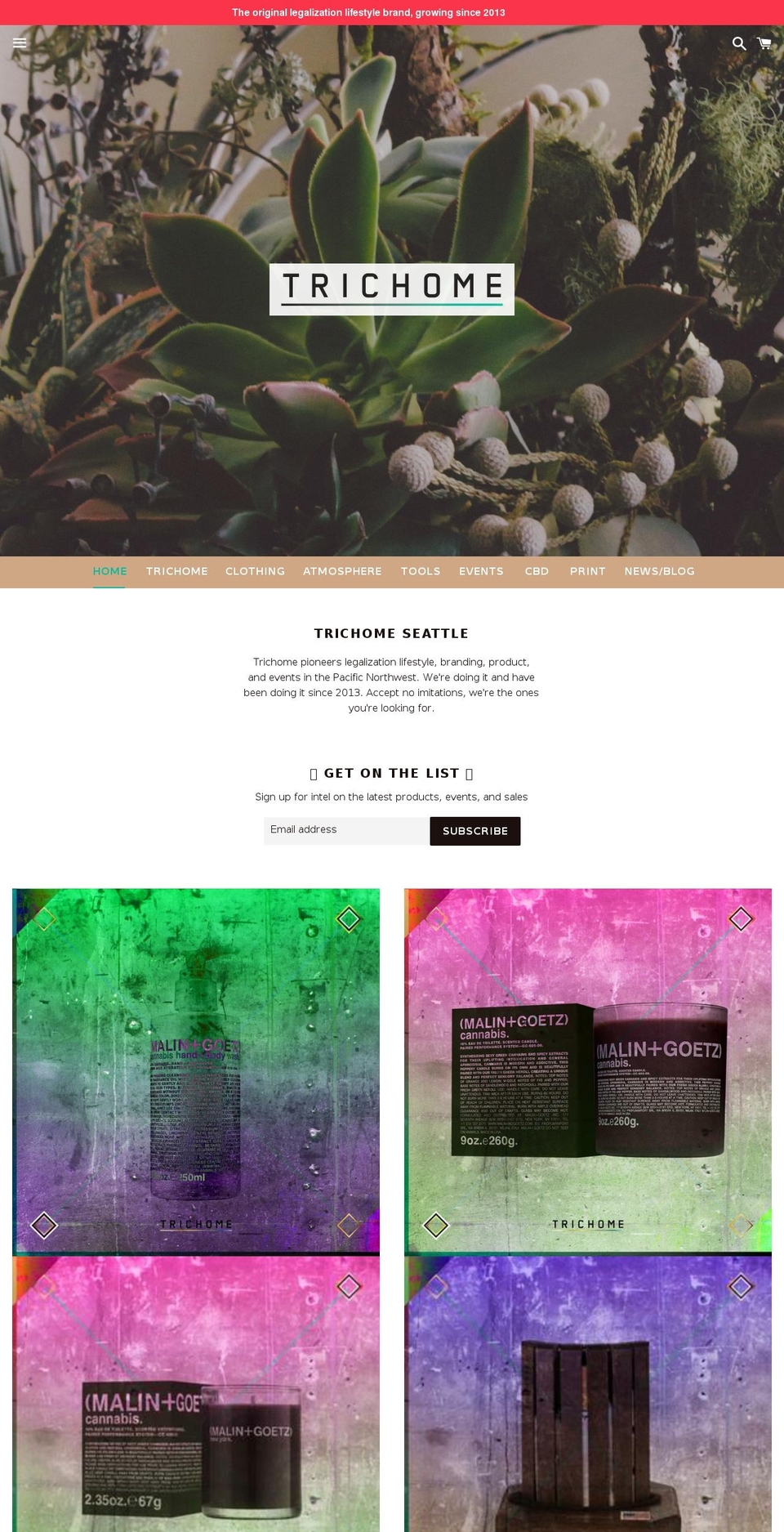 Trichome-Boundless Shopify theme site example trichomeseattle.net