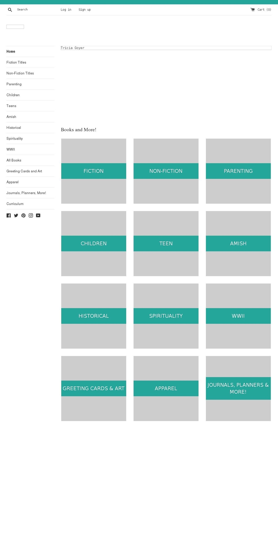 tricia-goyer.myshopify.com shopify website screenshot