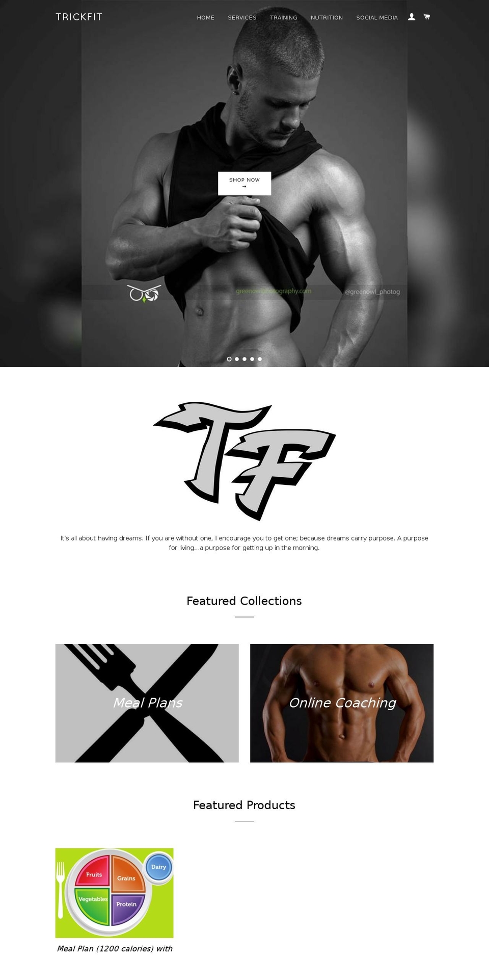 trickfittraining.com shopify website screenshot
