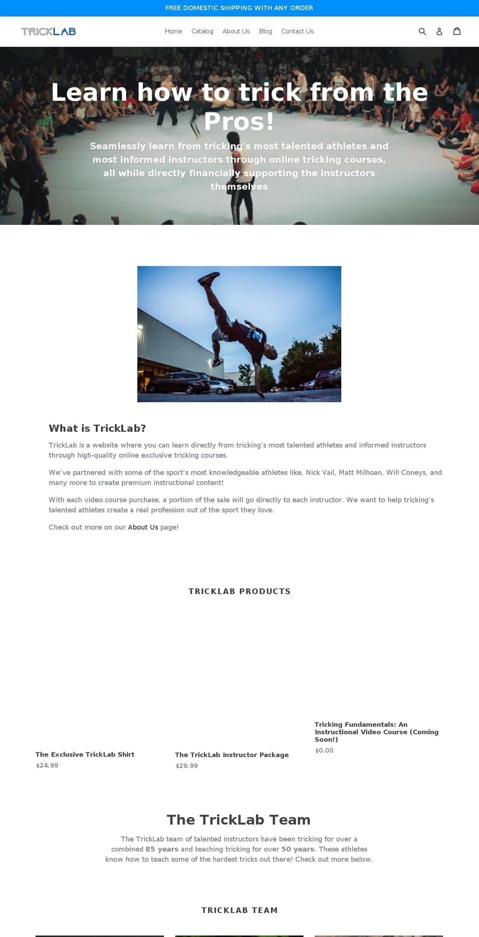 tricklab.net shopify website screenshot