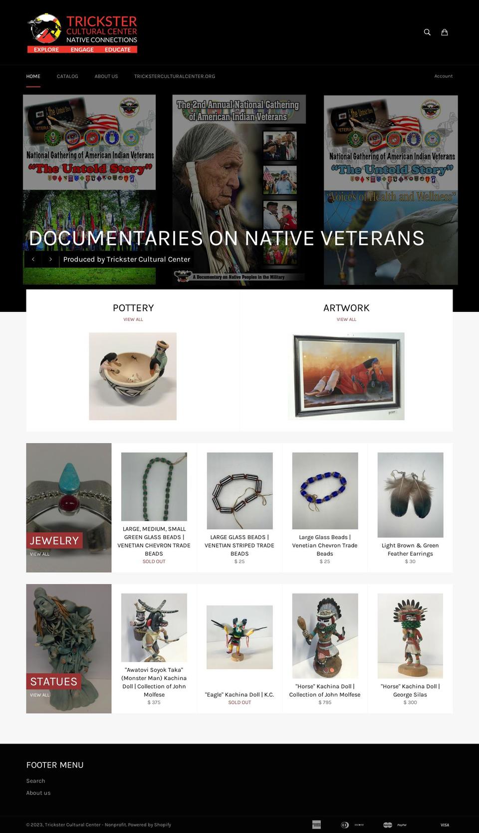 trickster-gift-shop.myshopify.com shopify website screenshot