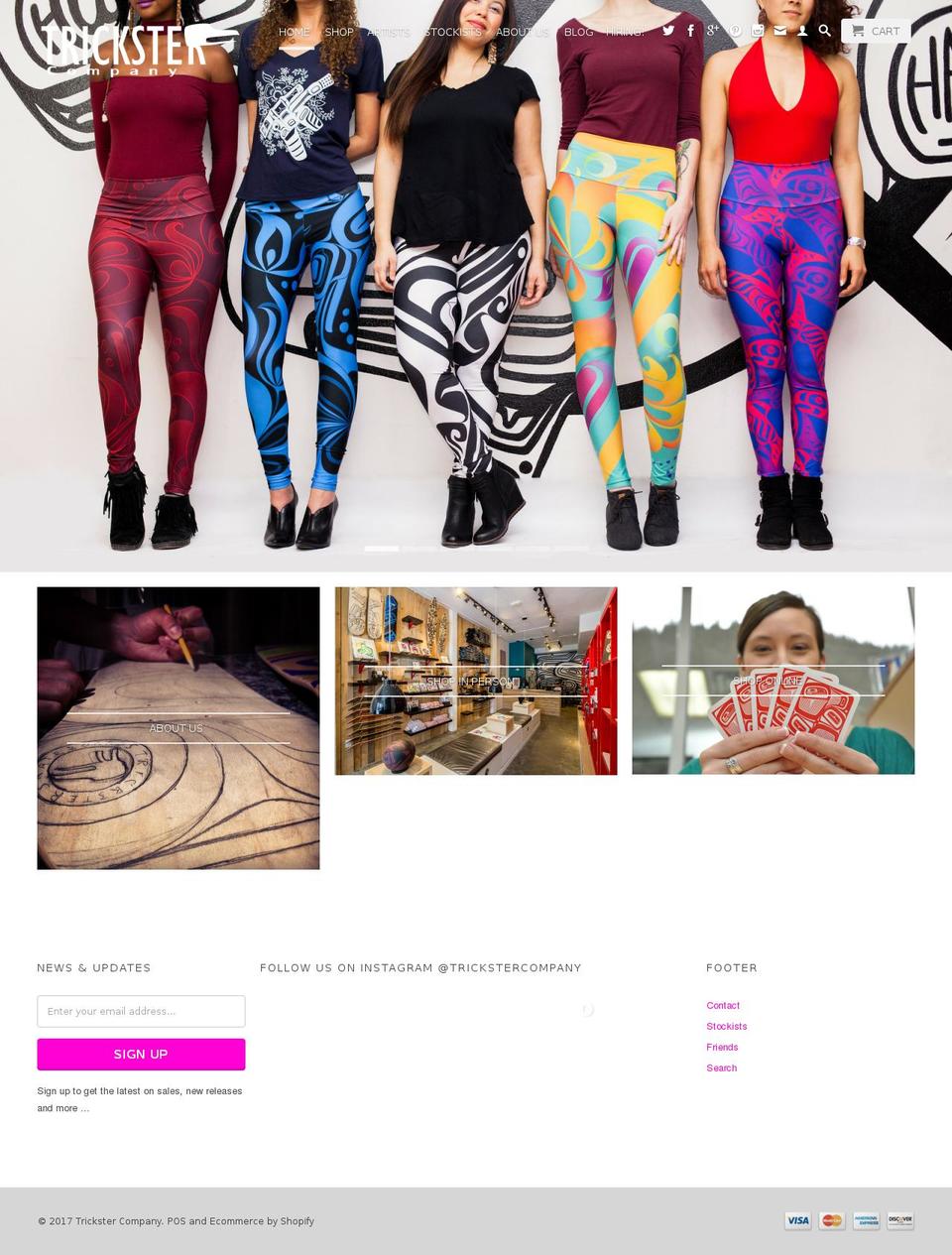 trickstercompany.com shopify website screenshot