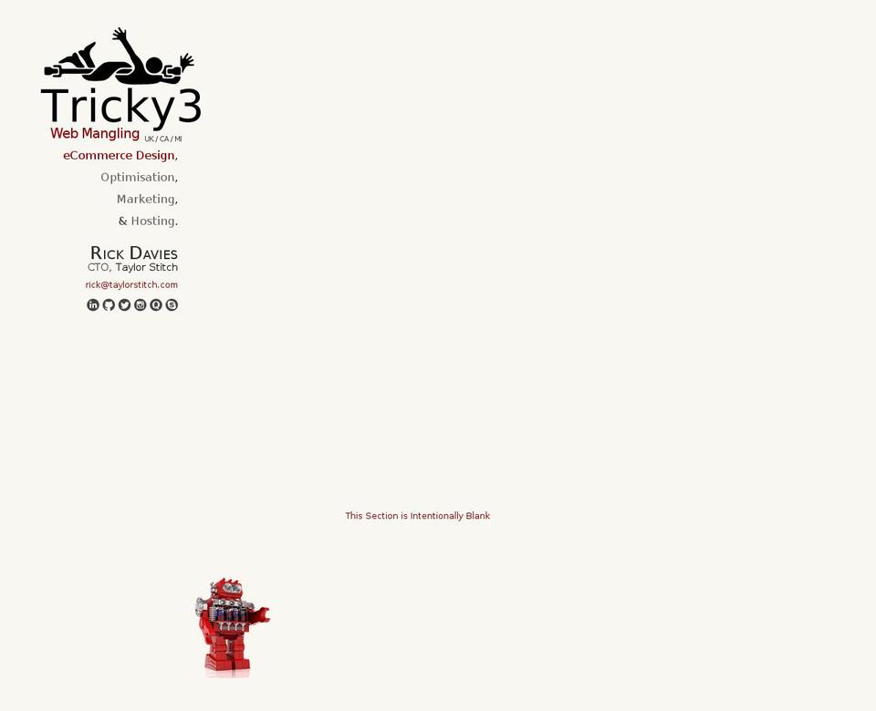 tricky3.co.uk shopify website screenshot