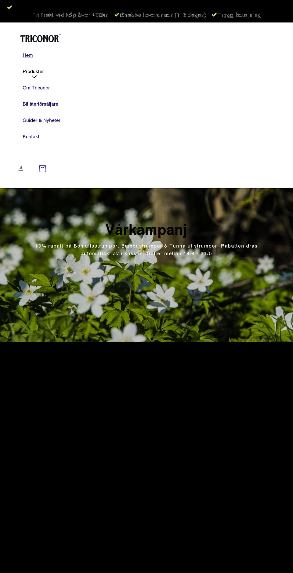 triconor.se shopify website screenshot