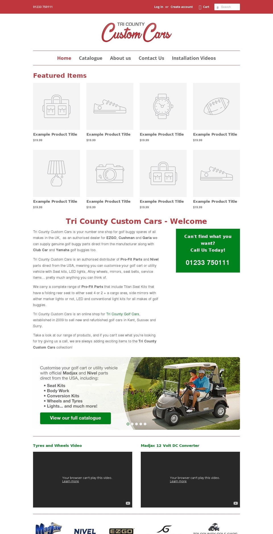 tricountycustomcars.co.uk shopify website screenshot