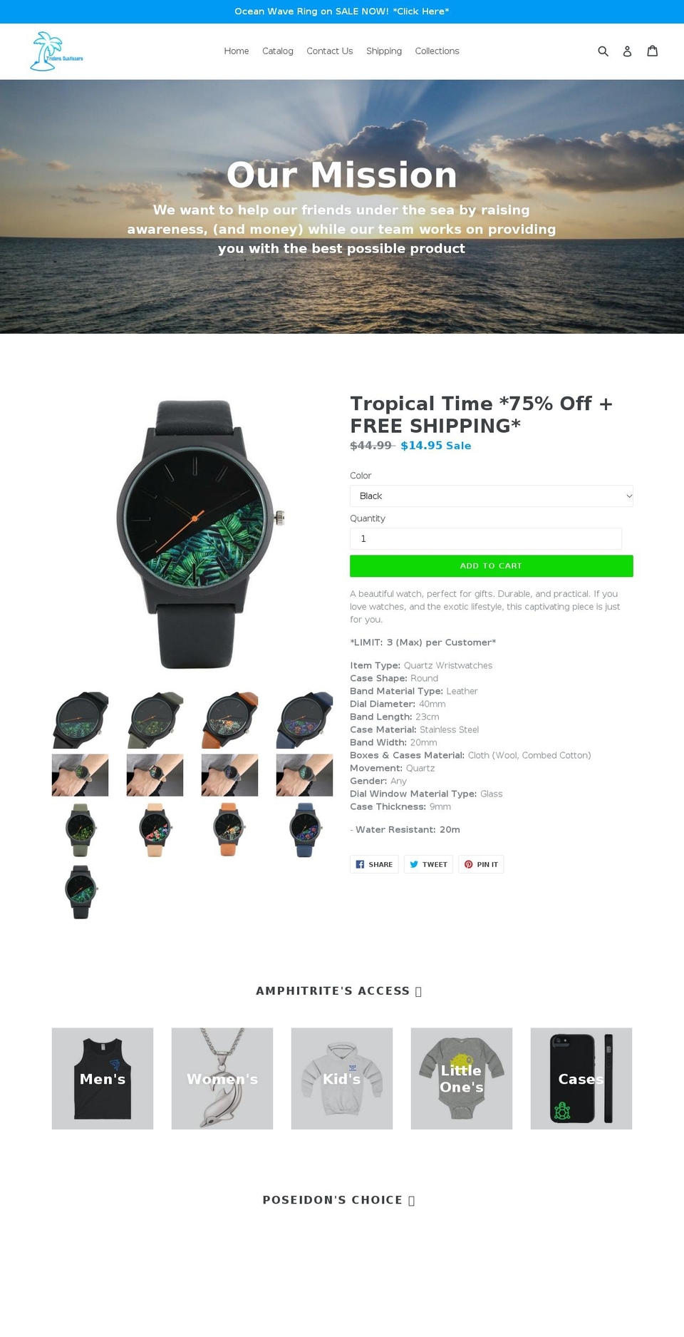 trident-outfitters.com shopify website screenshot