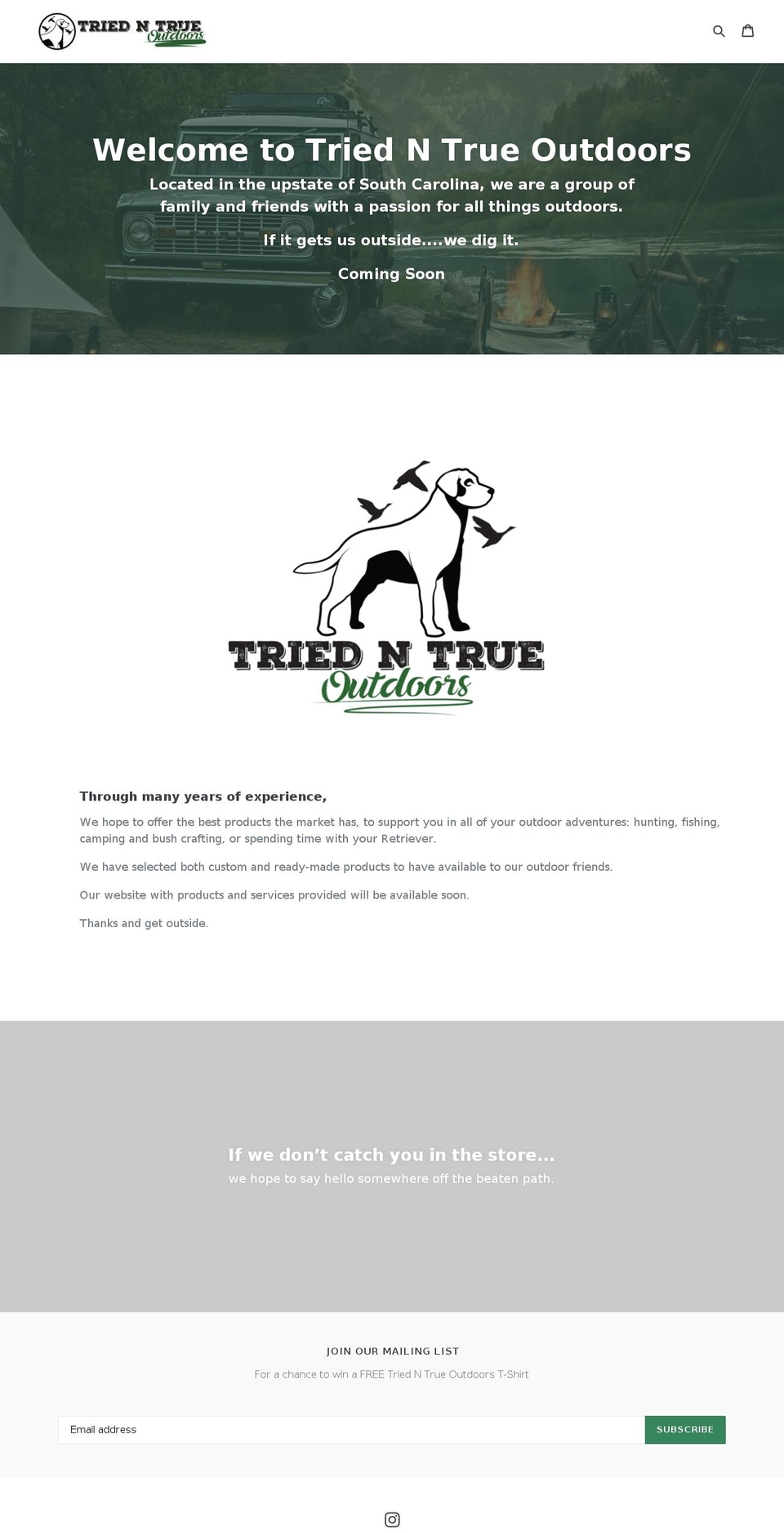 tried-n-true.com — Shopify storefront screenshot