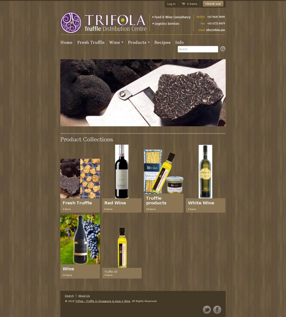 trifola.asia shopify website screenshot