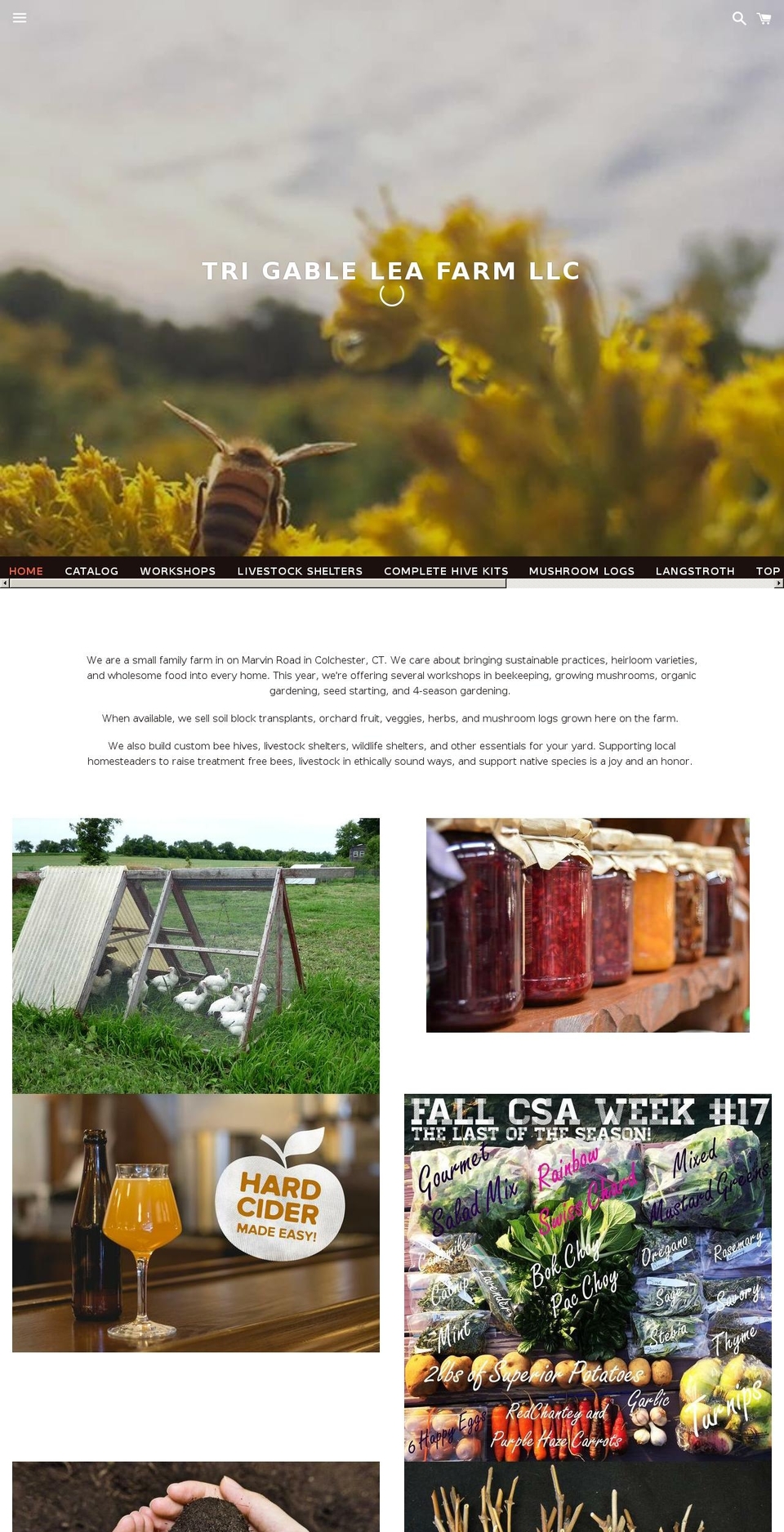 trigablelea.com shopify website screenshot