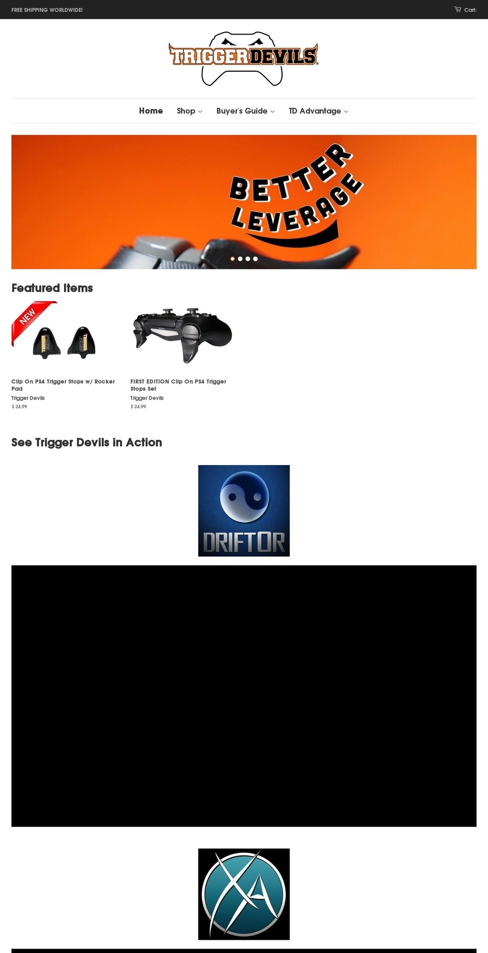 triggerdevils.com — Shopify storefront screenshot