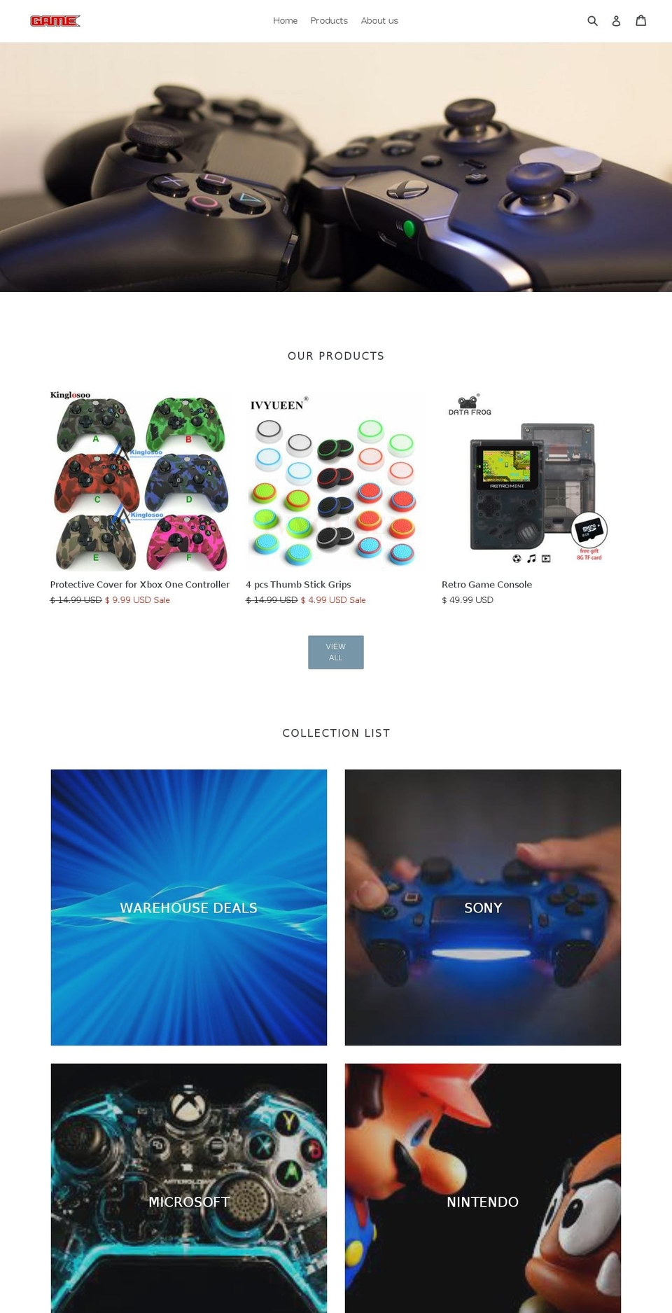 triggerhappygaming.com — Shopify storefront screenshot