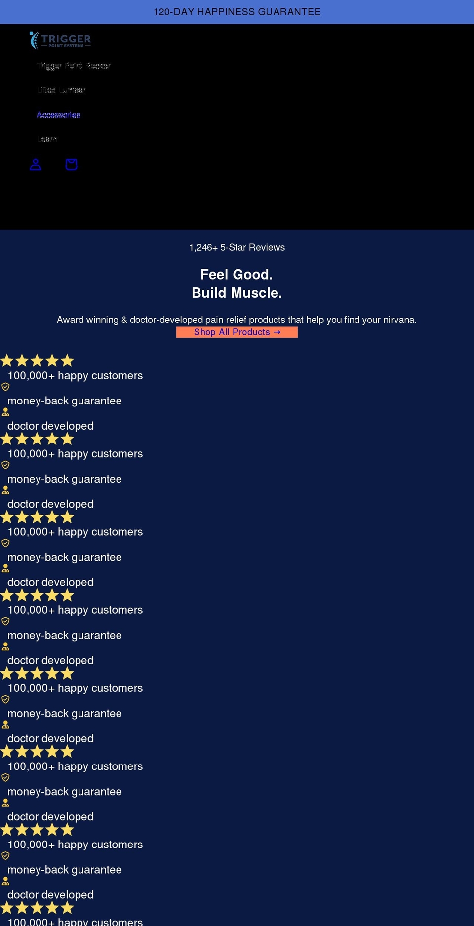 triggerpointsystems.com shopify website screenshot