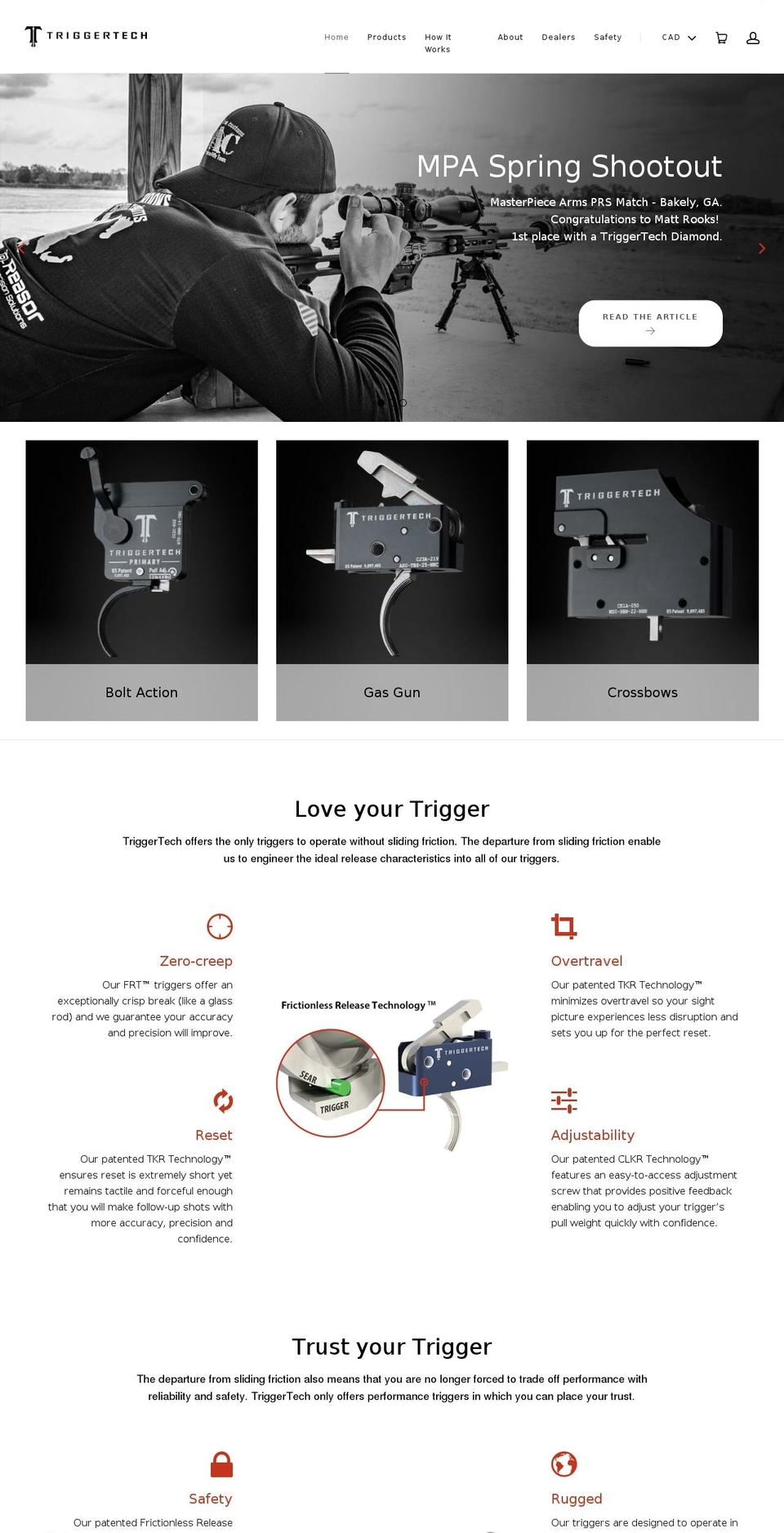 Current TT Theme Shopify theme site example triggertech.ca