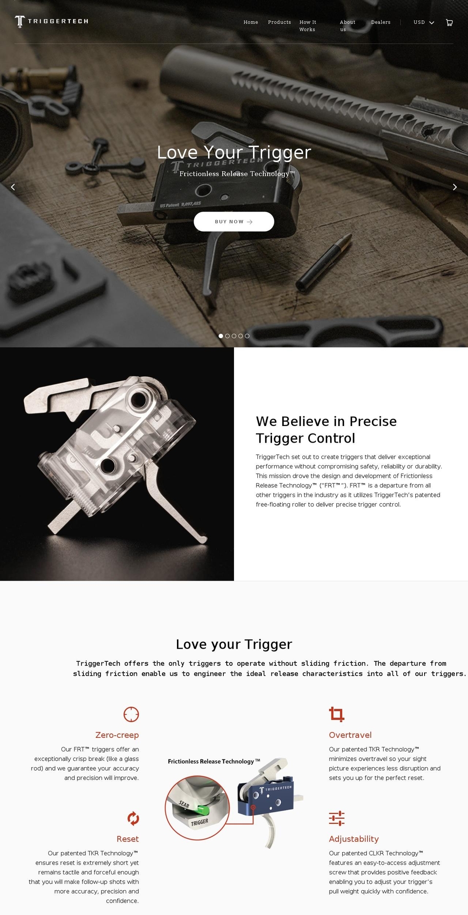 triggertech.com shopify website screenshot