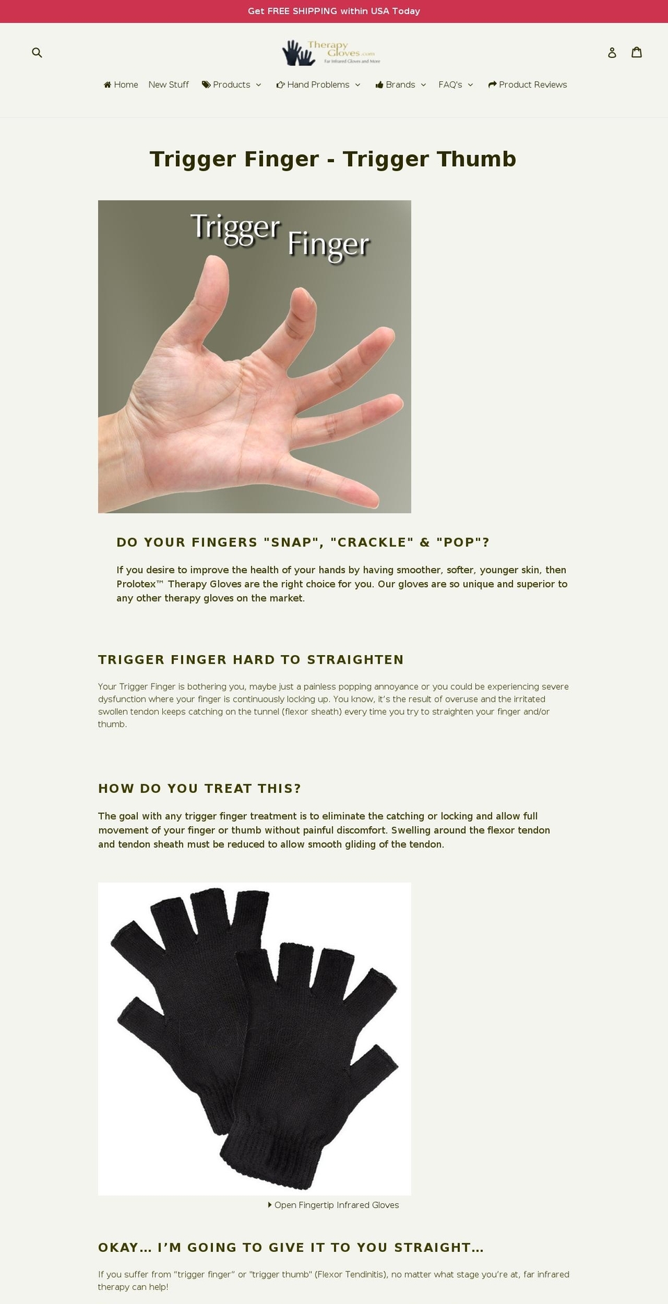 triggerthumb.com — Shopify storefront screenshot