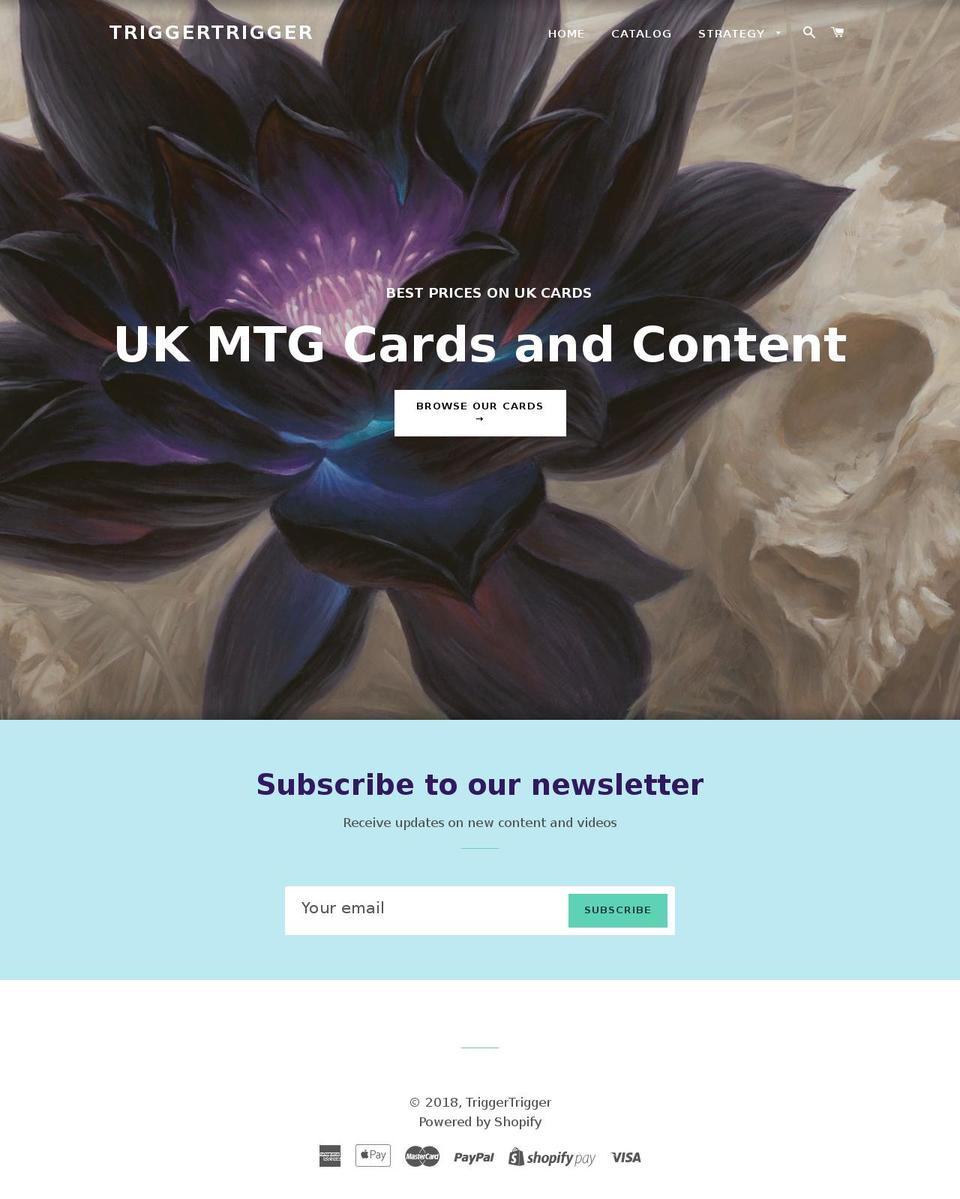 triggertrigger.com shopify website screenshot