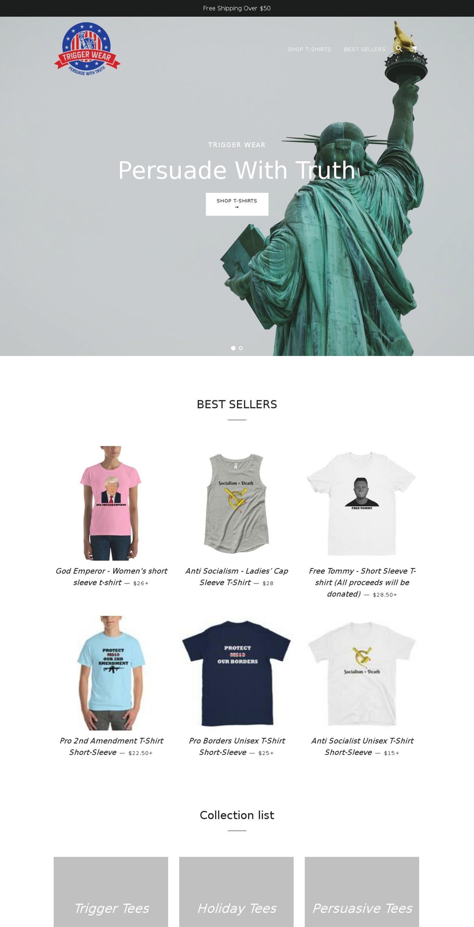 triggerwear.com — Shopify storefront screenshot