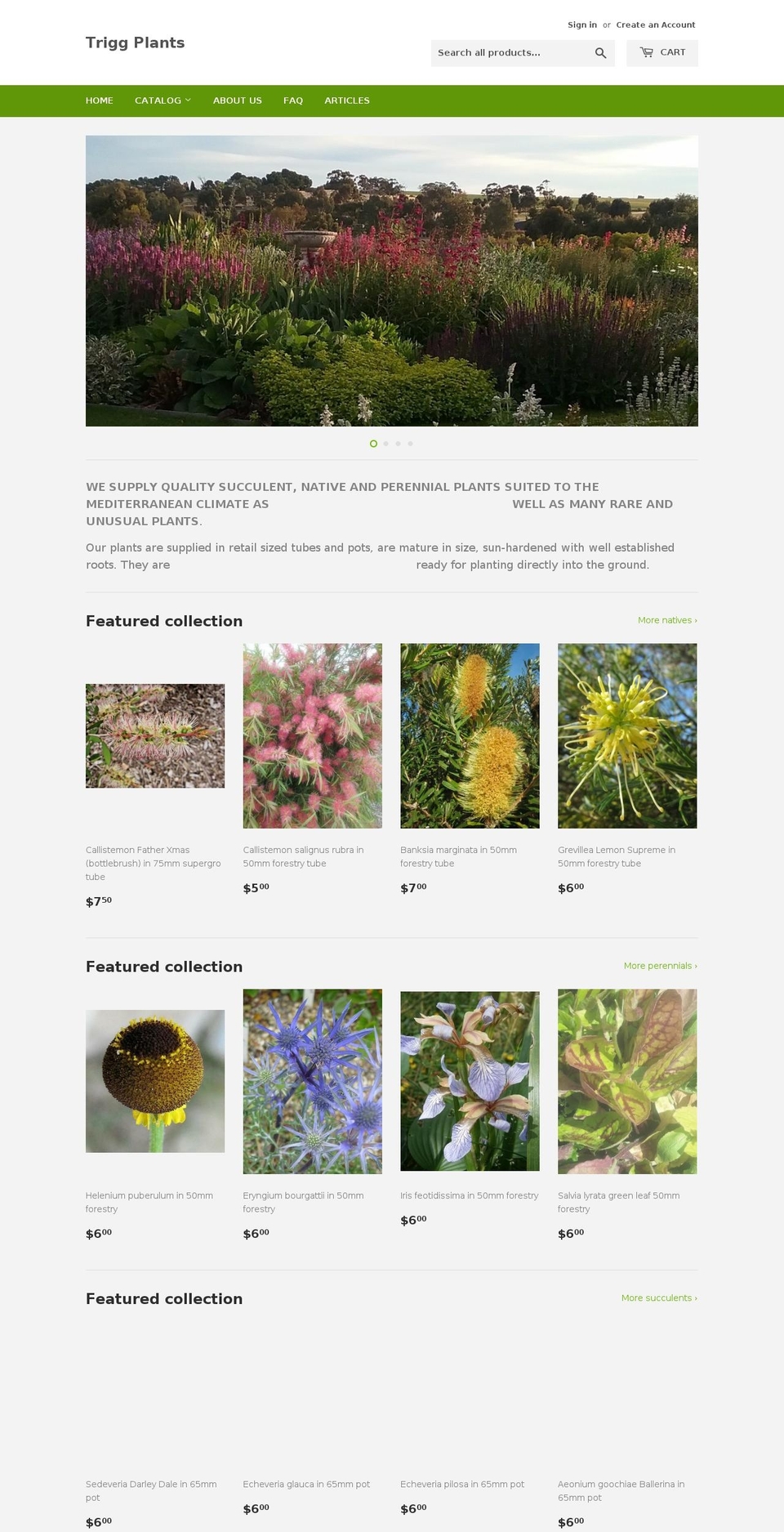 triggplants.com shopify website screenshot