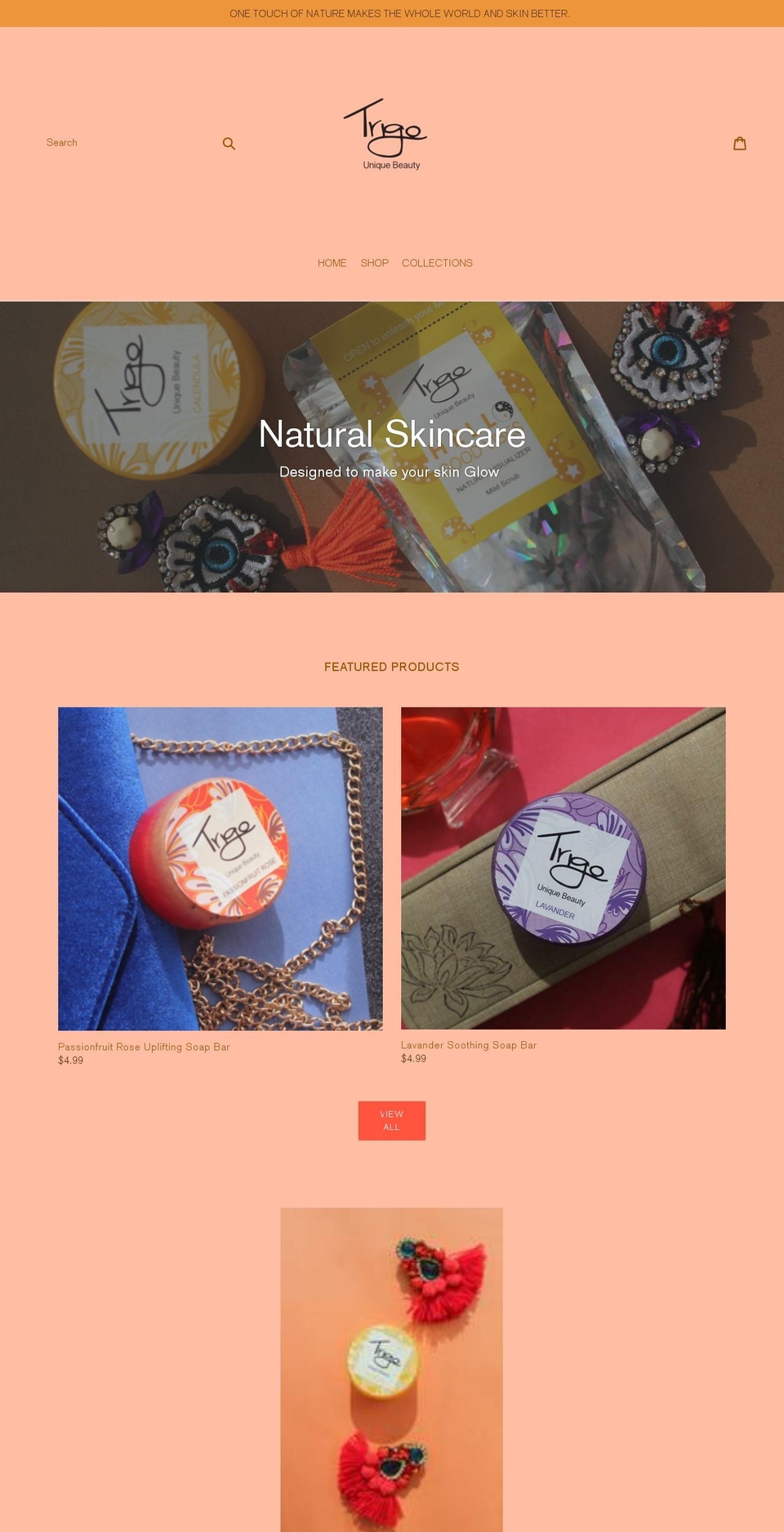 trigouniquebeauty.com — Shopify storefront screenshot