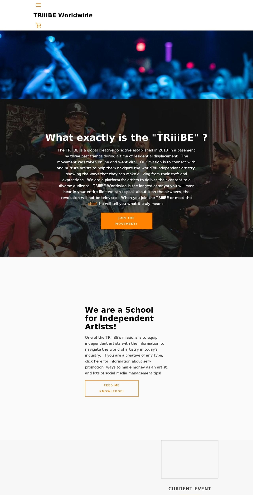 triiibeworldwide.org shopify website screenshot