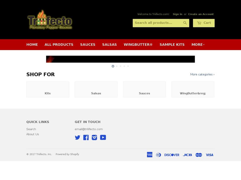 triiifecto.com shopify website screenshot