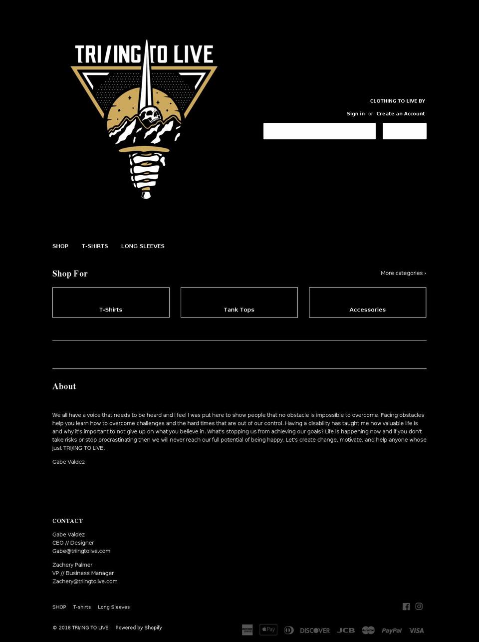 triingtolive.com — Shopify storefront screenshot