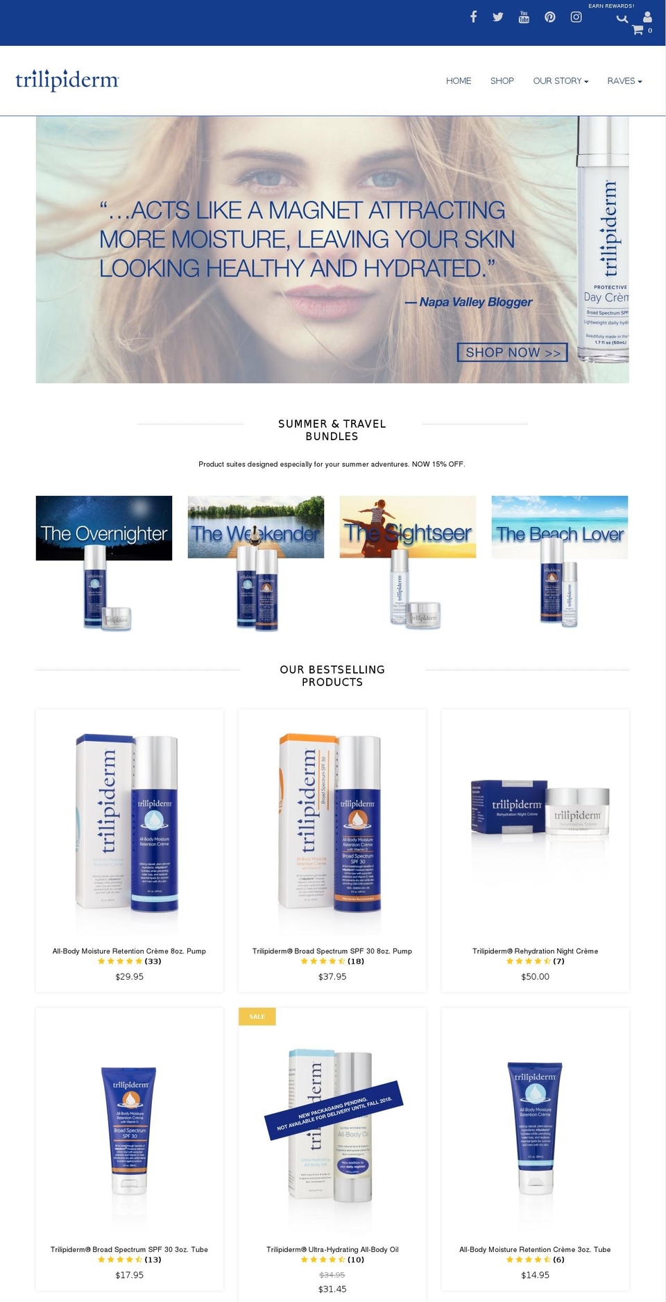 trilipiderm.com — Shopify storefront screenshot
