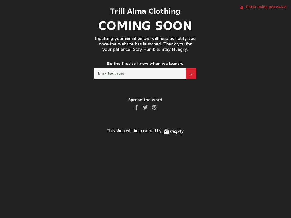 trillcujoclothing.com shopify website screenshot