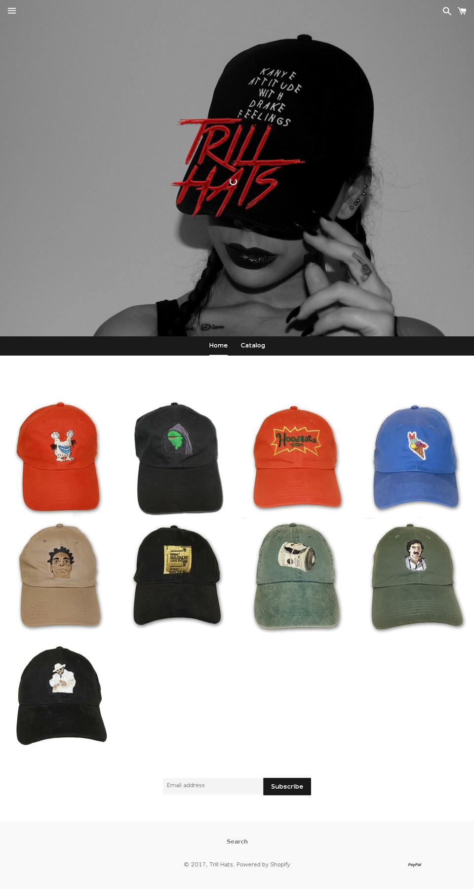 trillhats.com shopify website screenshot