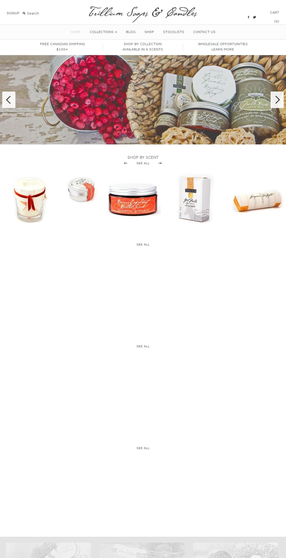 Copy of Symmetry Shopify theme site example trilliumsoapsandcandles.com