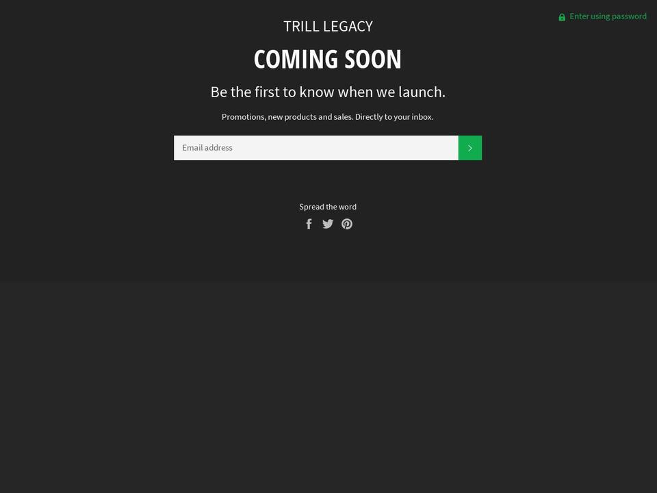 trilllegacy.com — Shopify storefront screenshot