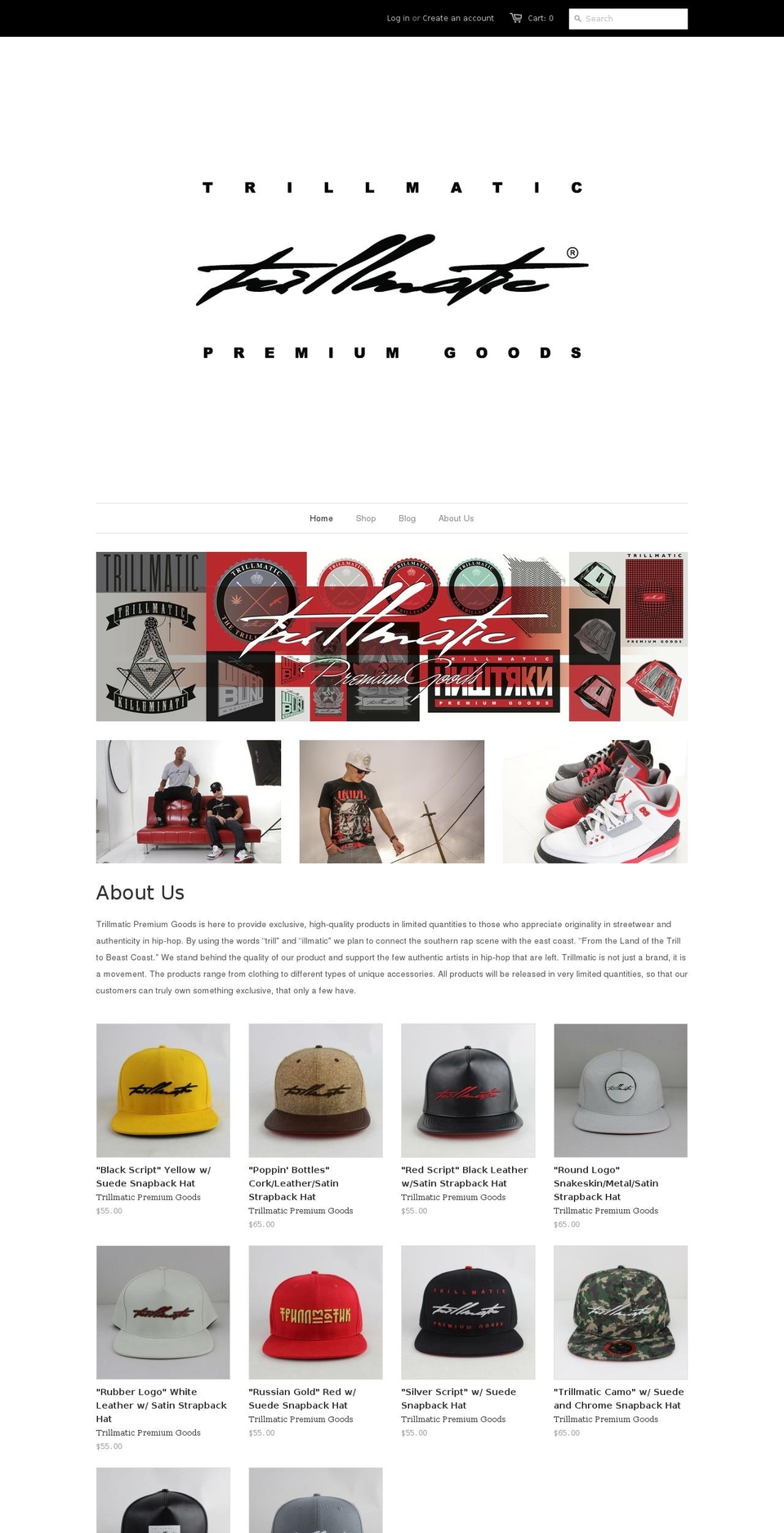 trillmatic.net shopify website screenshot