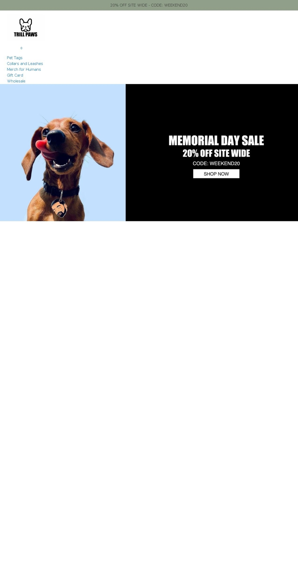 trillpaws.com shopify website screenshot