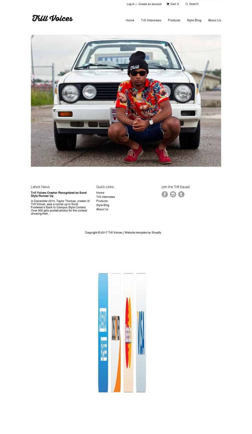 trillvoices.com shopify website screenshot