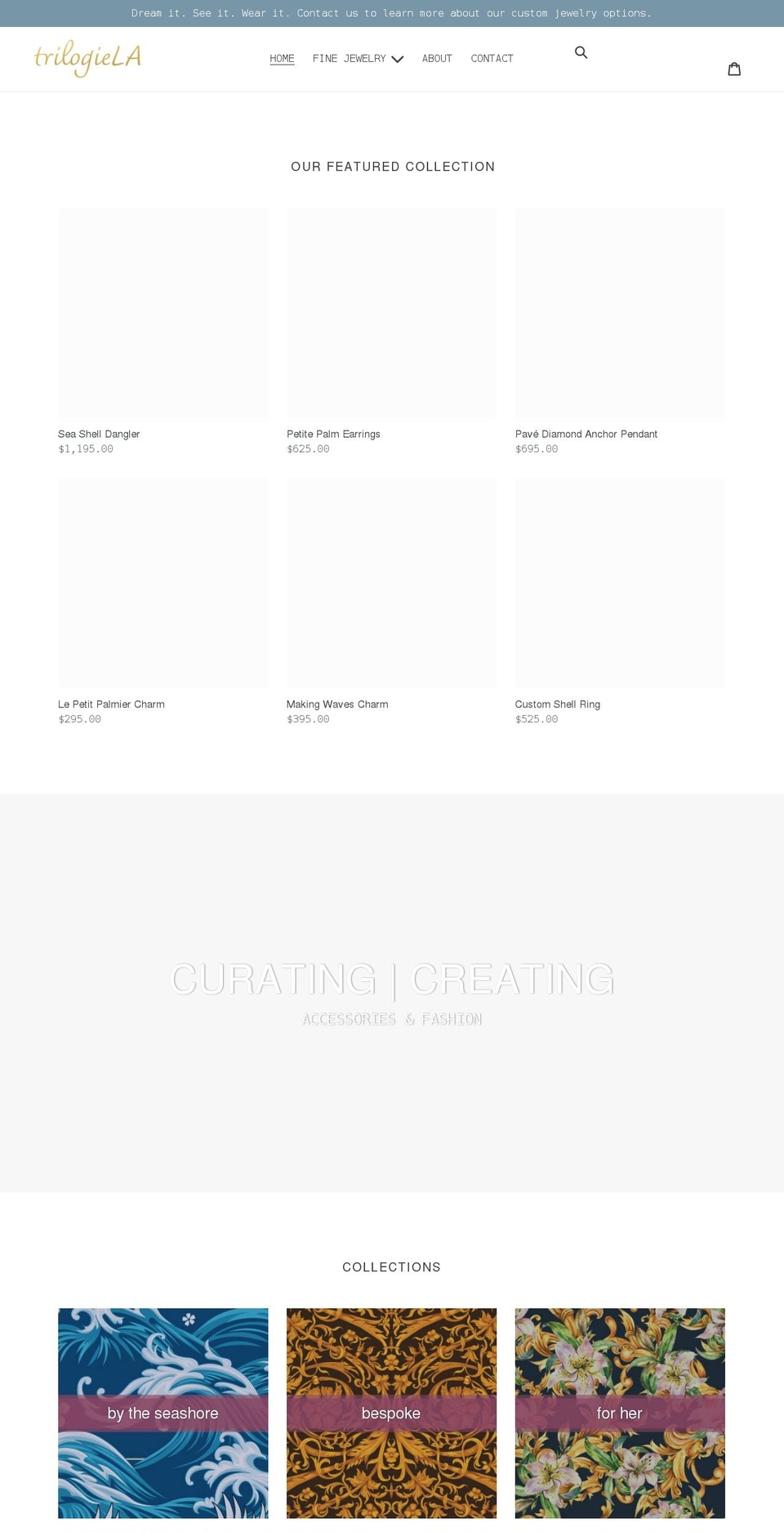 trilogiela.com shopify website screenshot