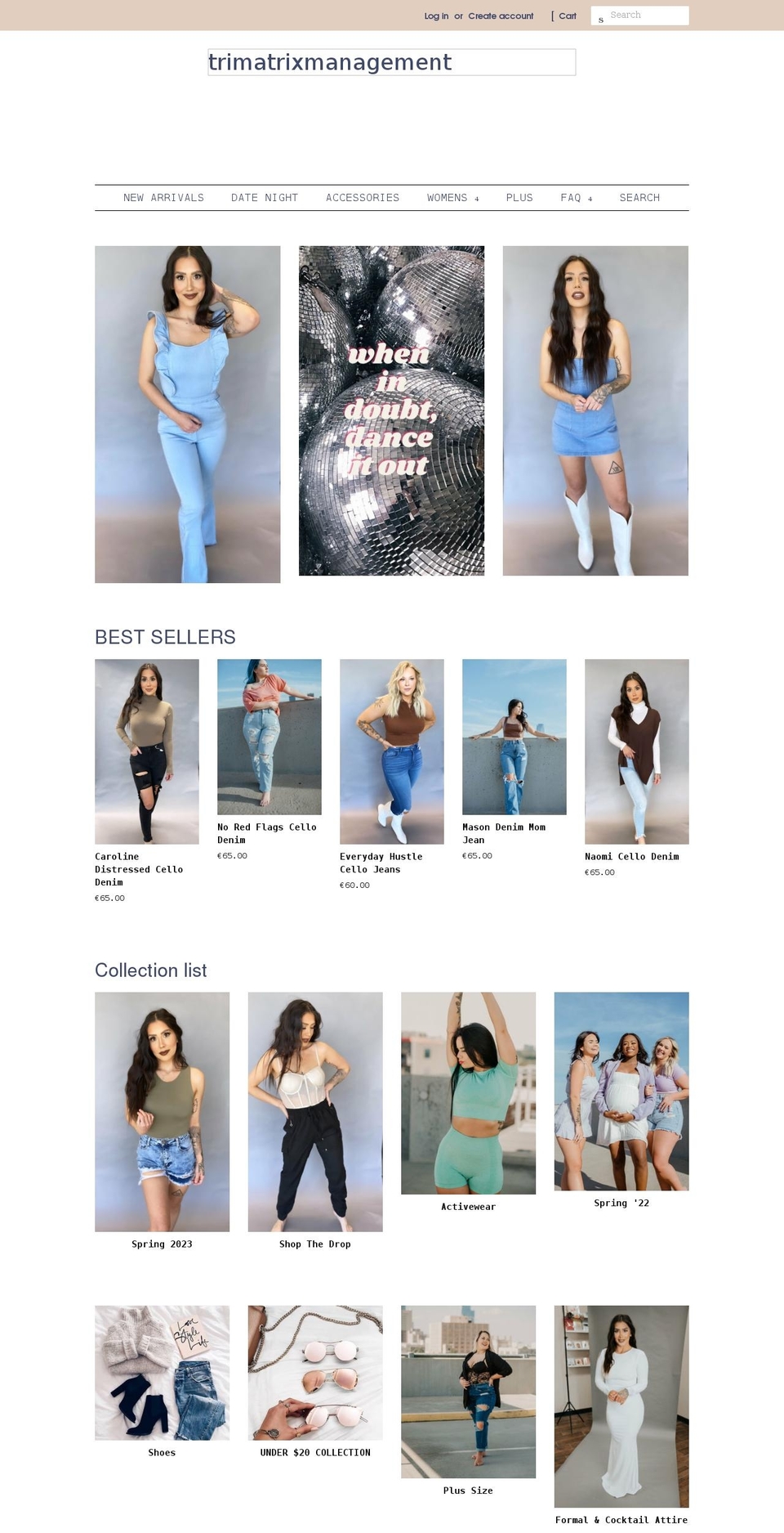 trimatrixmanagement.com shopify website screenshot