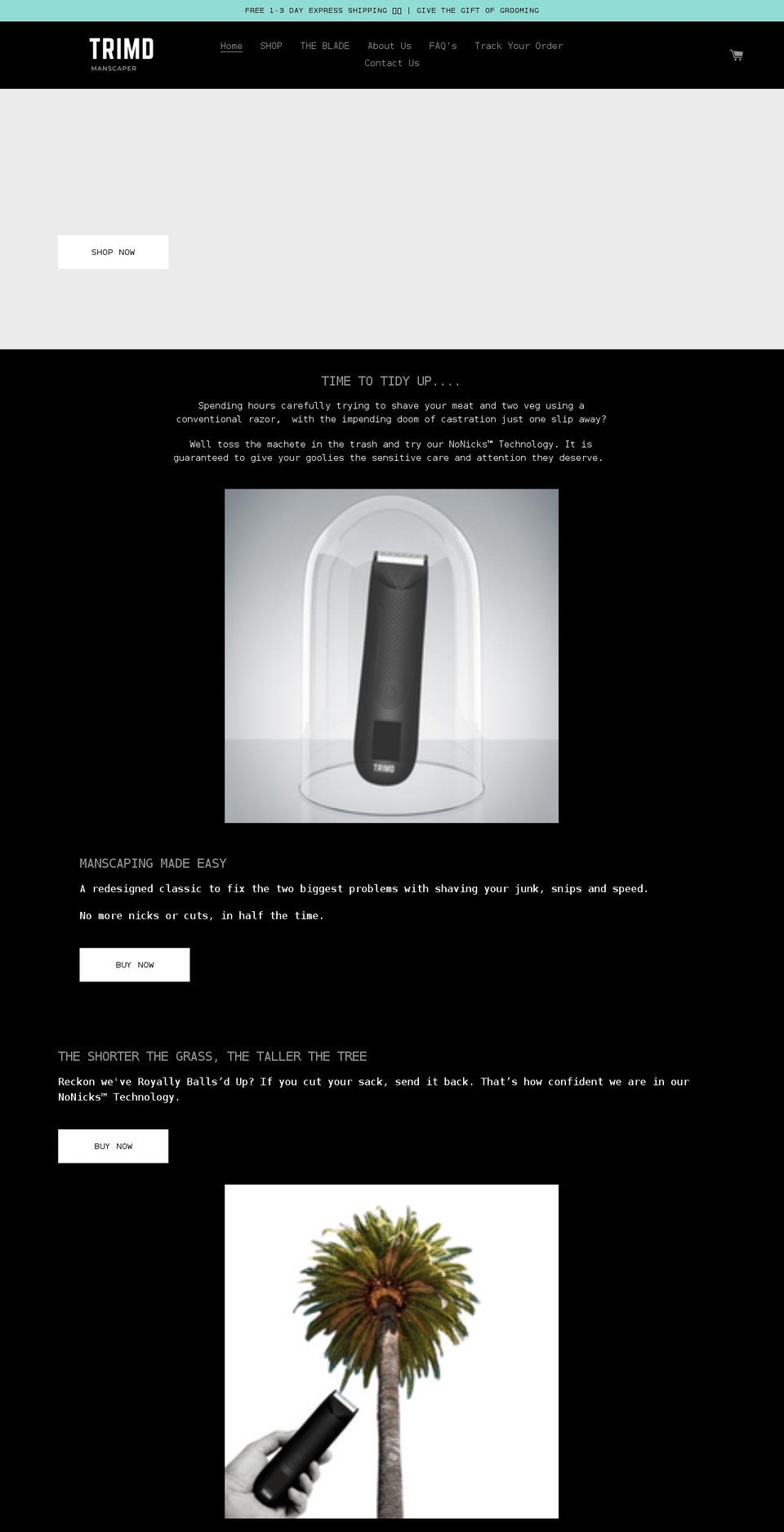 trimdmanscaper.com shopify website screenshot