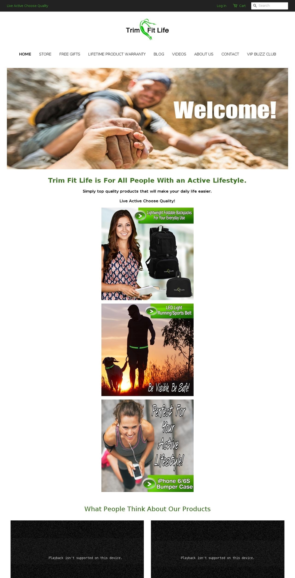 trimfitlife.com shopify website screenshot