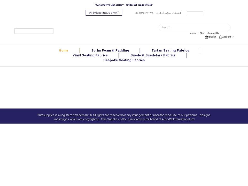 trimsupplies.co.uk shopify website screenshot