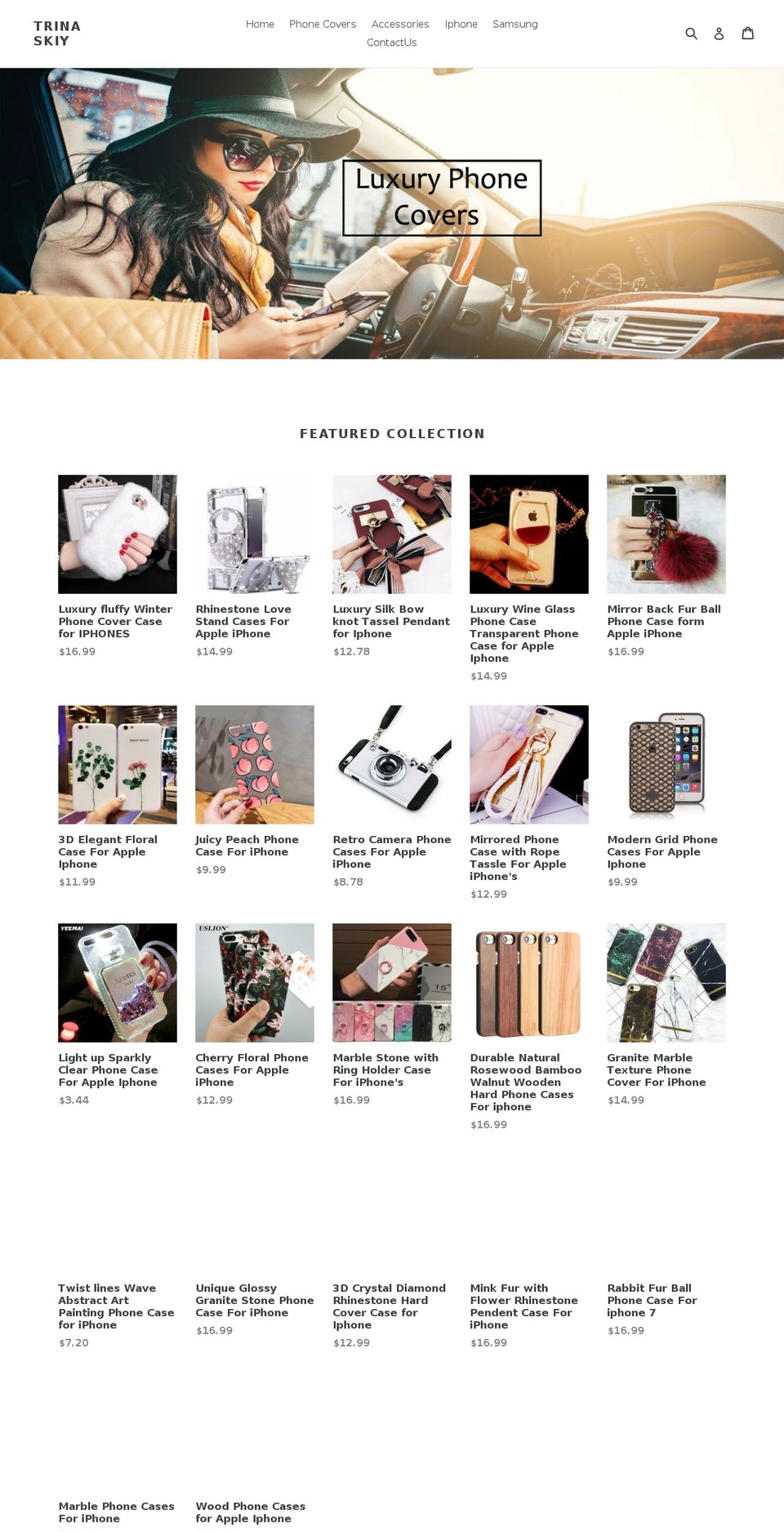 trinaskiy.com — Shopify storefront screenshot